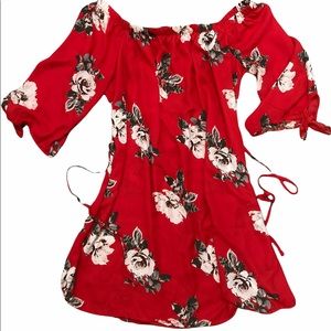 Rue 21 red floral dress